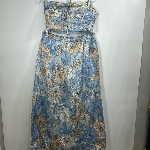 J.Crew Collection textured satin skirt set in Zinnia floral. XL.Top is NWT - Picture 1 of 16